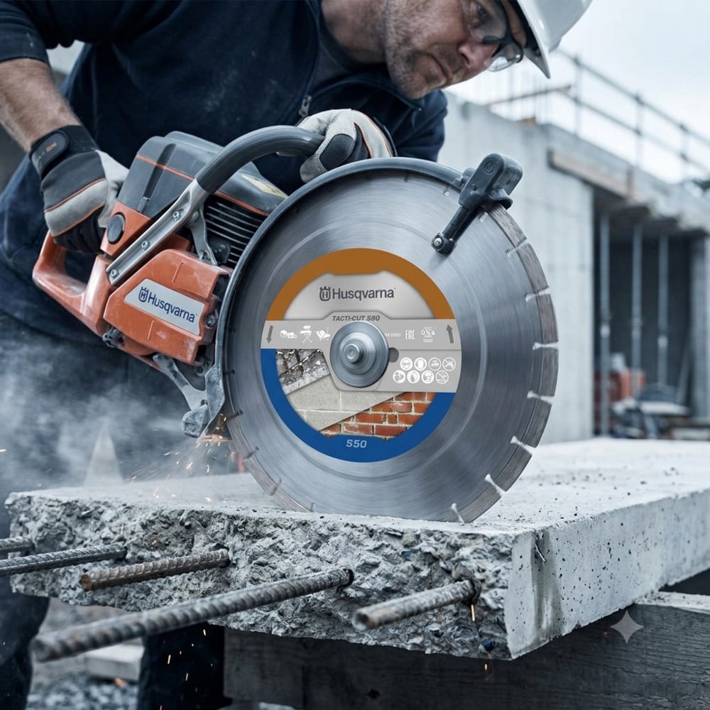 Husqvarna 12 in. D X 1 in. Tacti-Cut S50 Plus Diamond Circular Saw Blade 1 pc