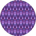 thumbnail image 1 of Ahgly Tapis Rond Lavable en Machine Intérieur Transitionnel Violet Vif, 5 Pieds Rond, 1 of 7