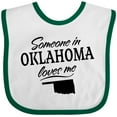 thumbnail image 3 of Inktastic Someone in Oklahoma Loves Me Boys or Girls Baby Bib, 3 of 4