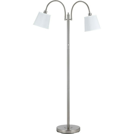 Steel 12 Light - Floor Lamps 2 Light Fixture With Brushed Steel Finish Metal Material E26 12