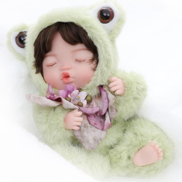 Muñeca Reborn Baby Doll Cloveray Yoyo Frog, 25 cm, vinilo realista