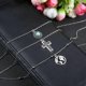 thumbnail image 4 of Dainty Layered Choker Necklaces Personality Cross Turquoise Map Three Layer Necklace Sliver Necklace Multi Layer Necklace Costume Jewelry for Women In, 4 of 4
