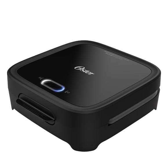 Oster® Sandwichera, Compacta con Platos Hondos, Incluye Botón de Apagado, Negro, CKSTSM400