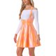 thumbnail image 4 of Faldas de tirantes metálicas INSPIRE CHIC para mujeres, falda A-line de cintura alta para fiestas, M naranja claro, 4 of 5