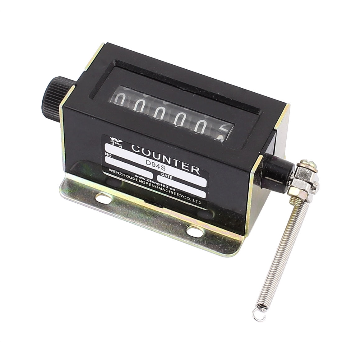 D94S 6 Digits Resettable Metal Mechanical Pulling Stroke Pull Tally Counter 