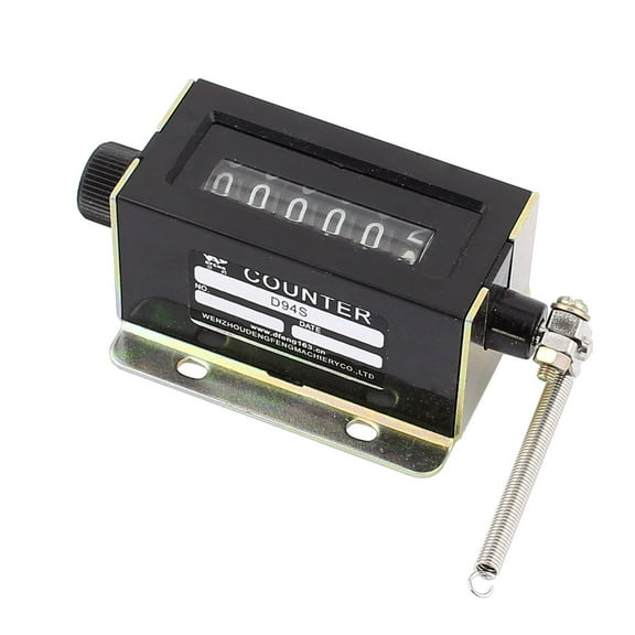 Unique Bargains D94S 6 Digits Metal Mechanical Pulling Stroke Pull Tally Counter, 1Pc