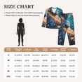 thumbnail image 4 of Picia Colorful Planet Universe Pattern Women’s Long-Sleeve Sleepwear Set - Soft 2-Piece Loungewear with Pockets, Comfy PJs for Relaxing Nights-Medium, 4 of 7