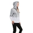 thumbnail image 4 of Xmarks Long Sleeve Pullover Hoodies Sweatshirt for Women Color Block Hoody Shirt, 4 of 5