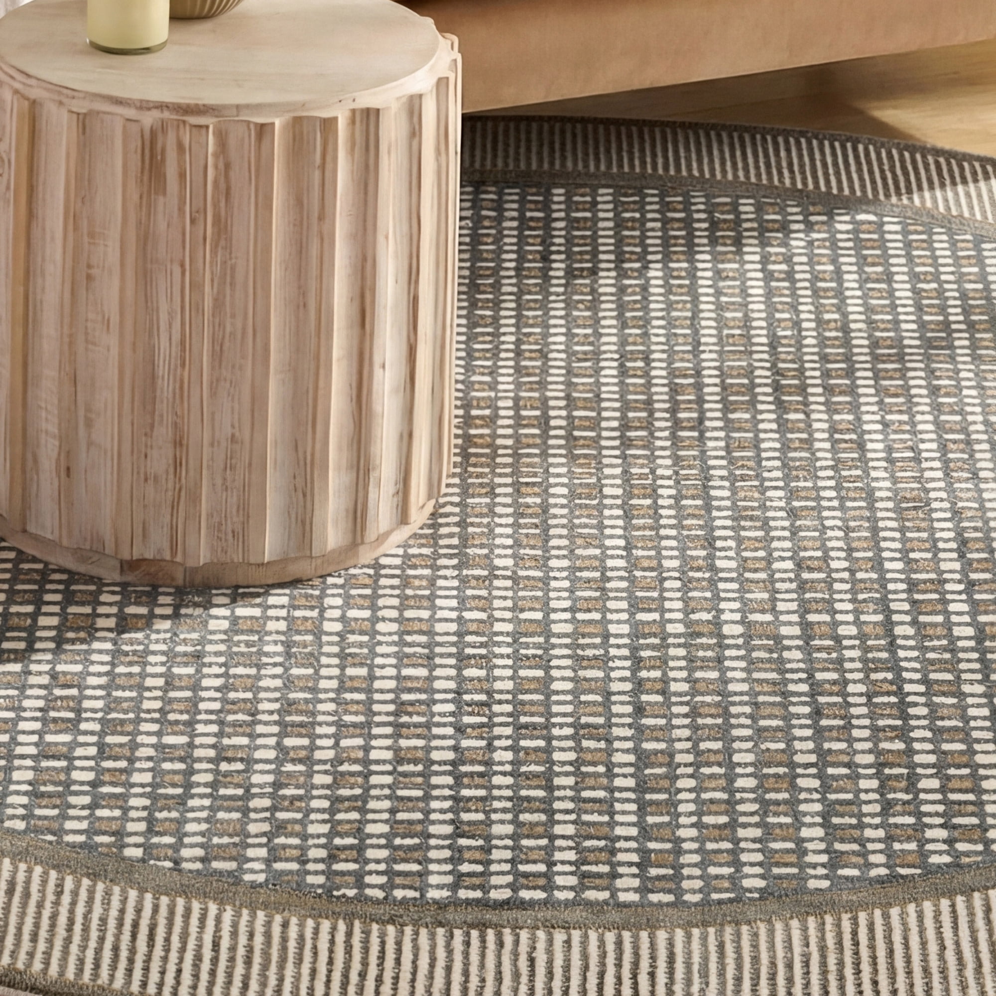 Nourison Nordic 8' x Round Multicolor Modern Indoor Rug