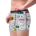 thumbnail image 3 of Kdxio Men's Boxer Briefs with Hello Print - Comfortable and Breathable Underwear for Everyday Wear, 3 of 7