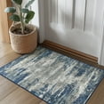 thumbnail image 3 of DEORAB 2X3 Area Rugs for Living Room, Large Modern Machine Washable Vintage Rugs Distressed Abstract Print Blue Throw Rug for Bedroom Aesthetic, Non Slip Ultra-thin Carpet with Gripper, 3 of 7