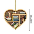 thumbnail image 3 of KDFWDM Book Lovers Ornaments, Bookshelf Heart Ornaments, Christmas Book Ornaments, Gift for Girl Book Lovers, Gift Idea for Christmas, 3 of 7