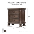 thumbnail image 6 of Furniture of America Leo Traditional Wood Nightstand in Rustic Natural Tone, 6 of 6