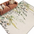 thumbnail image 2 of Area Rug for Living Room, Eucalyptus Leaves Non-Slip Indoor Ex Large Carpet for Bedroom/Dining Room, Green Summer Botanical Rustic Washable Low-Profile Rectangle Floor Runner Rugs - 8 x 10 Ft, 2 of 7