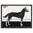 thumbnail image 2 of De Graag, Julie 14x12 Gold Ornate Wood Framed with Double Matting Museum Art Print Titled - Dog, 2 of 4