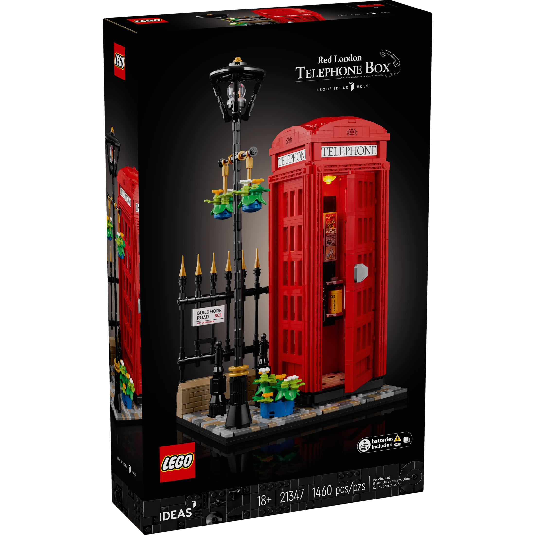 LEGO Ideas Cabina Telefónica Roja de Londres y Soporte para Celular para Construir y Exhibir - Souvenir de Londres para Adultos - Decoración para Hogar u Oficina - 21347 2