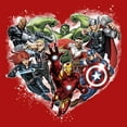 thumbnail image 2 of Boy's Marvel Avengers Assemble Heart Collage Graphic Tee Red X Small, 2 of 4