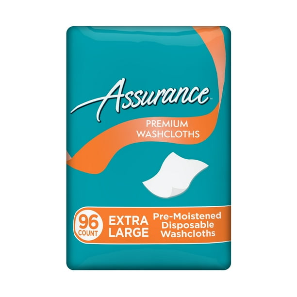 Assurance Premium XL Disposable Washcloths, 96 Ct