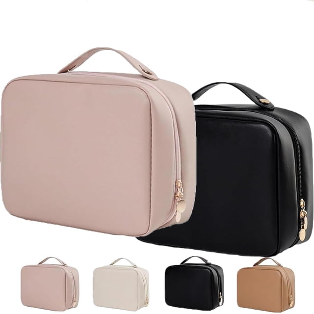 Setpatient,Set de bolsa de maquillaje de viaje para pacientes,Bolsa de cosméticos de artículos de tocador con múltiples compartimentos,Bolsa de cosméticos de artículos de tocador de múltiples comparti