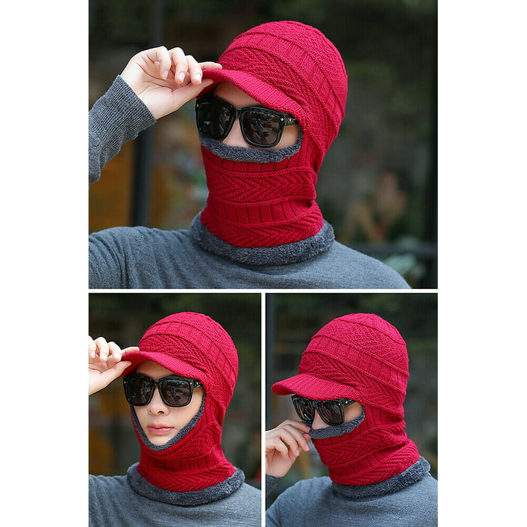 Hood Wind Cover Motorcycle Balaclava UV Proof Beanie Hat Knit Cycling Mask Face