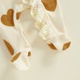 thumbnail image 6 of Okbabeha Okbabeha Newborn Baby Girl Valentine's Day Long Sleeve Footed Romper Solid Jumpsuit with Headband, 6 of 7