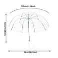 thumbnail image 3 of Zmoon Apollo Blanc Parapluie à Long Manche 8 Nervures Parapluie Transparent, 3 of 7