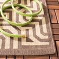 thumbnail image 2 of Safavieh Courtyard Holly Geometric Indoor/Outdoor Runner Rug, Chocolate/Natural, 2'3" x 10', 2 of 7