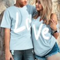 thumbnail image 6 of Baqcunre Valentine'S Day Shirts For Women Men And Women With With Love Printed Couple T Shirt Short Sleeve Top(Light blue XS-4XL),Womens Tops Graphic Tees For Women Shirts For Women Womens Tops, 6 of 6
