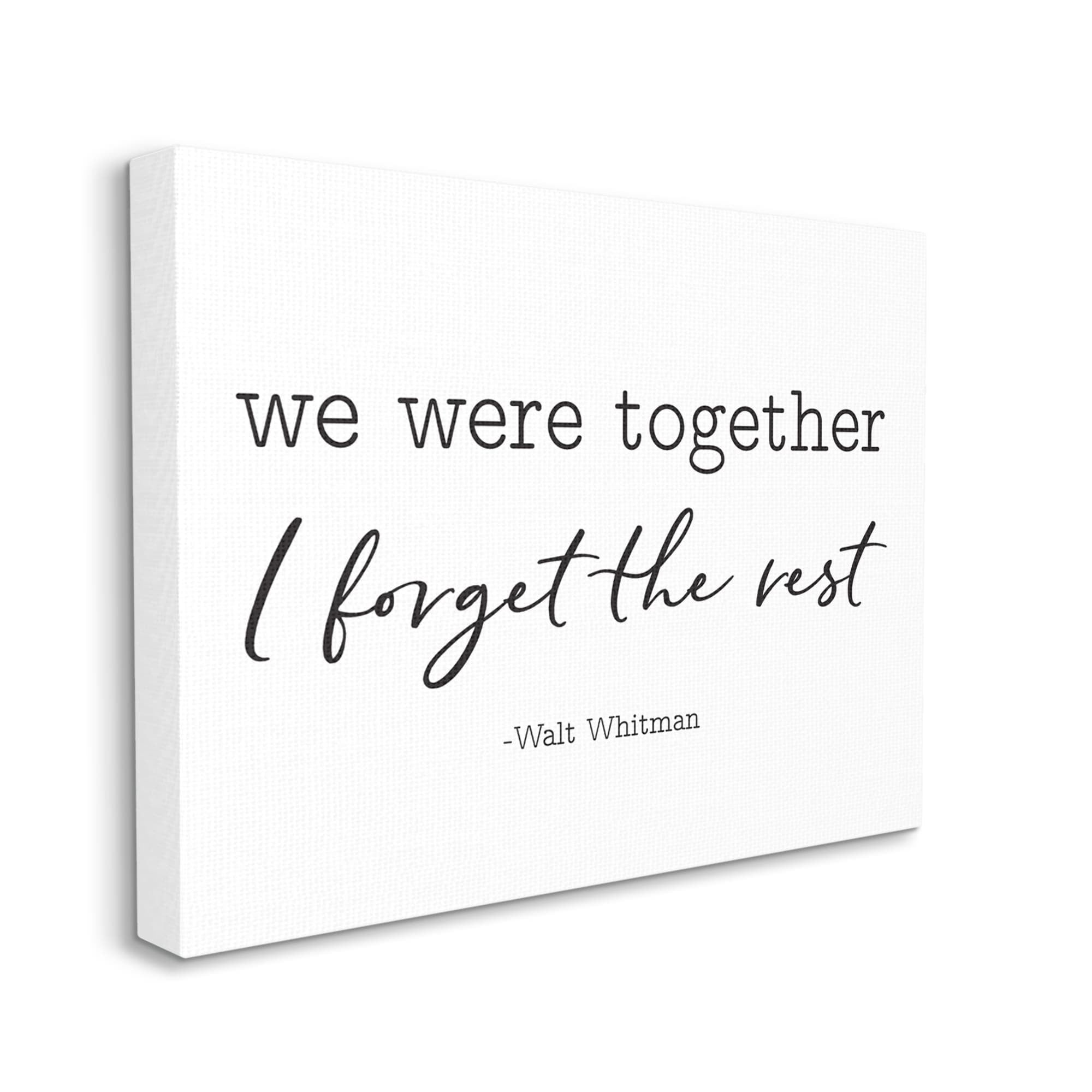 Stupell Industries Romantic Couple Quote Casual Typography Design Graphic Art Gallery Wrapped Canvas Print Wall Art, Design by Lettered and Lined