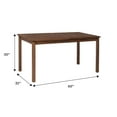 thumbnail image 6 of Walker Edison Acacia Wood Patio Simple Dining Table - Dark Brown, 6 of 14