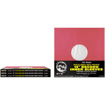(100) 12 Premium Red Polylined Record Inner Sleeves - Archival Quality, Heavyweight Paper & Plastic - 12IARE