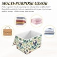 thumbnail image 6 of Yayeee Collapsible Cube Storage Bin with Lid Fabric Closet Decorative Basket with Handles, Green Animals Pattern, 6 of 7