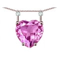 thumbnail image 3 of Star K� Heart Shape 8mm Created Pink Sapphire Stackable Mothers Pendant, 3 of 9