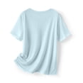 thumbnail image 3 of Mittory Women's Short Sleeve T-Shirts Casual Crewneck Tees with Pocket Summer Basic Tops, 3 of 5
