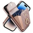 thumbnail image 2 of HZSY.Mobile phone case suitable for iPhone 11 Pro Max card slot protective cover crossbody mobile phone leather case-Rose Gold, 2 of 5