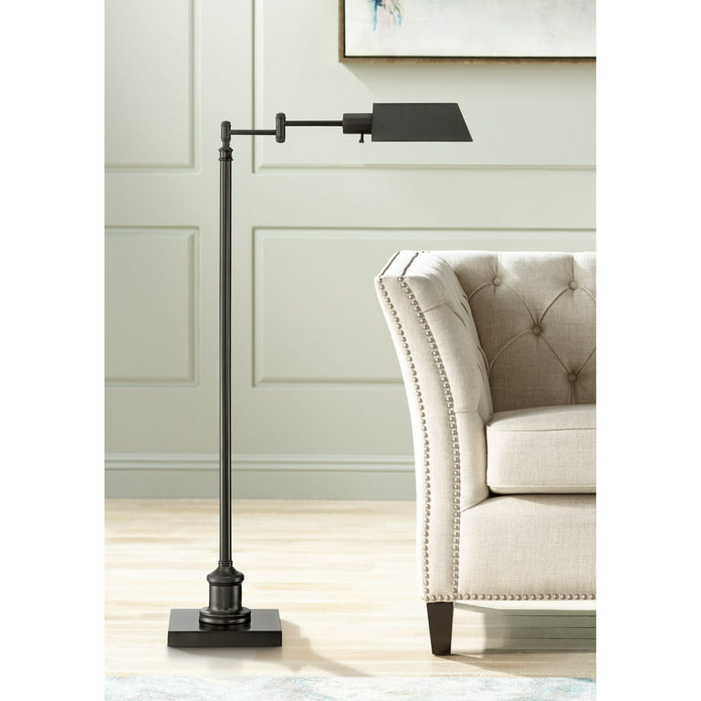 Regency Hill Modern Pharmacy Floor Lamp, Pharmacy Floor Lamp With Adjustable Arm And Shade
