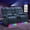 Blue-Style 1, variant on ROOMARK Power Loveseat Recliner Sofa with Console, RGB LED Light, Massage & Lumbar Heat, Home Theater Seating with Bluetooth Speaker, Cup Holders, USB Ports, PU Leather, Gray