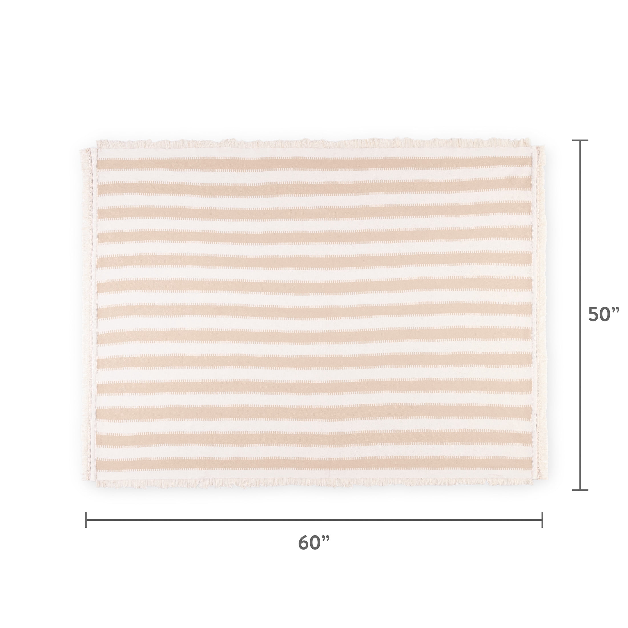 Mainstays by Becky G. & Alejandra Tapestry Knit Throw, Beige Stripe, 50" x 60"