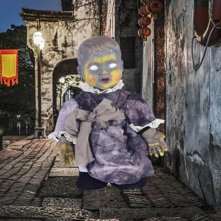 Creepy Dolls Halloween Decorations, Scary Voice-Activated