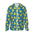 thumbnail image 1 of Vsdgher Chandails à Capuchon en Caoutchouc à Imprimé Canard pour Adultes, Maillot Dermoprotecteur pour Hommes Femmes, Chandails de Pêche à Manches Longues avec Protection Solaire pour Course Athlétique Natation - X-Grand, 1 of 7