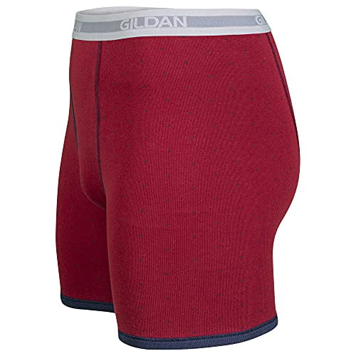  Gildan Mens Underwear Boxer Briefs, Multipack, Navy