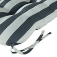 thumbnail image 4 of Greendale Home Fashions Tufted Outdoor 20'' x 20'' Seat Cushion, Canopy Stripe Gray, 4 of 8