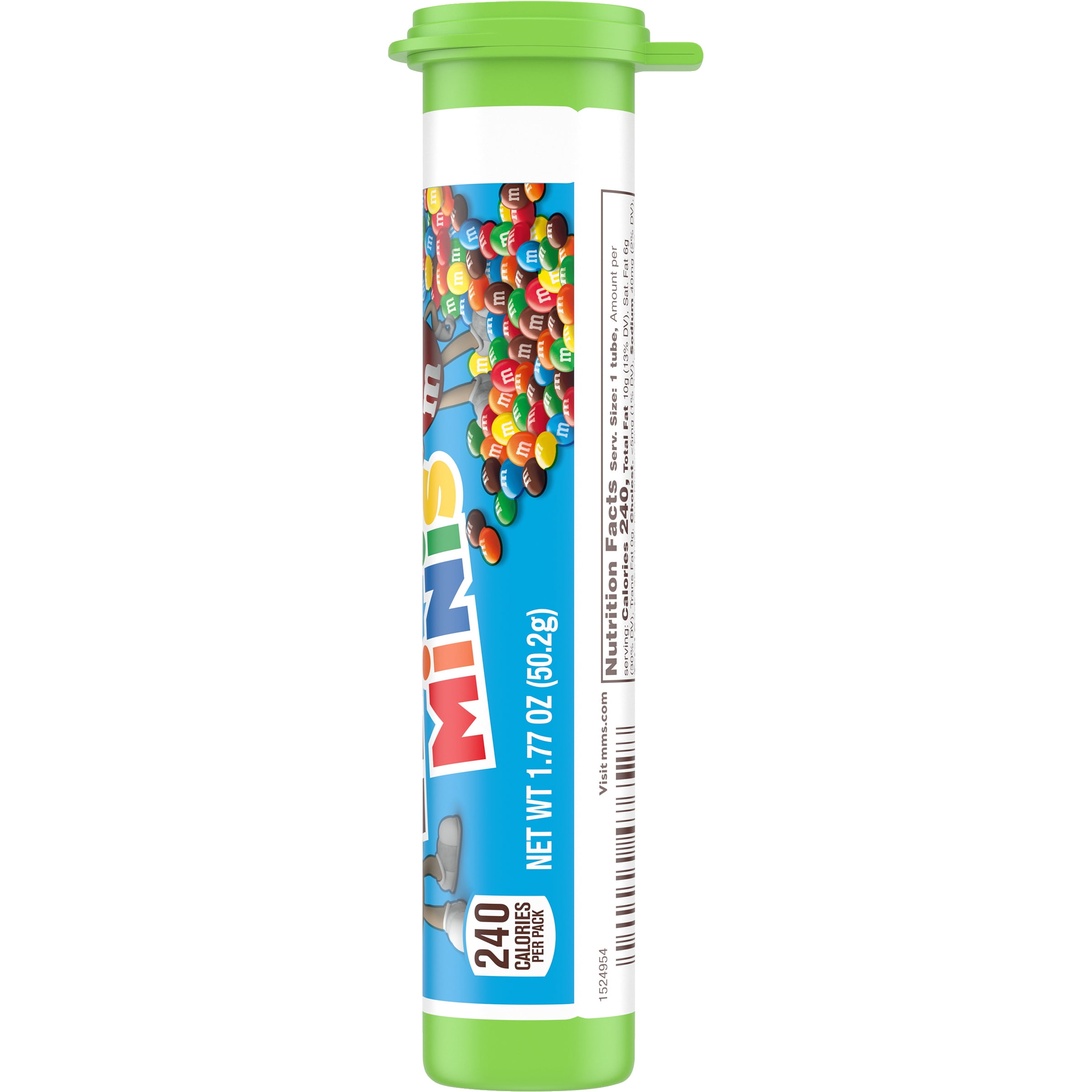 10 EMPTY M&M's MINIS 5-5/8" STORAGE CANDY TUBES - 2 Ea of 5  Colors