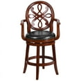 thumbnail image 6 of 26"H Cherry Wood Counter Height Stool with Arms and Swivel Seat, 6 of 6