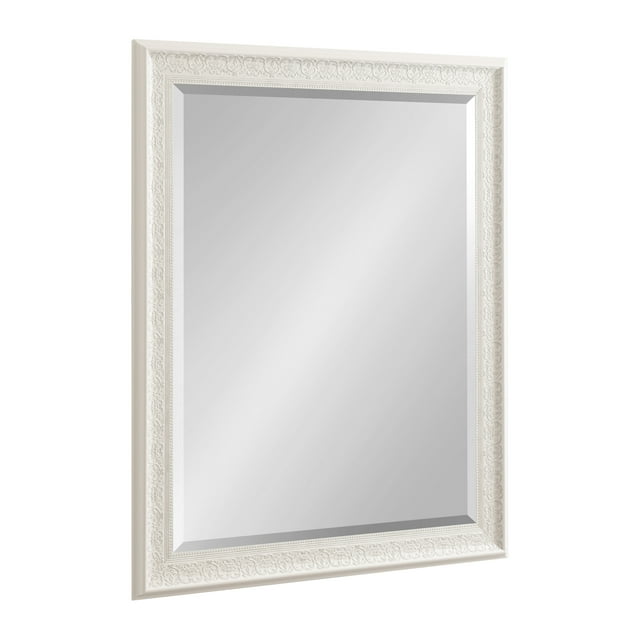 Kate and Laurel Alysia Decorative Frame Rectangle Wall Mirror, 26.5x32.5 White