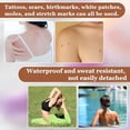 thumbnail image 6 of RAGUPEL 10Pcs Invisible Tattoo Cover Up Patch,Ultra-Thin Breathable Scar Tape,Waterproof Sweatproof Body Skin Makeup Sticker Concealer Pad for Tattoo,Scar,Birthmarks (Skin Color,4.72 X 3.38 Inch), 6 of 7