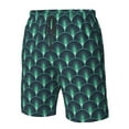 thumbnail image 4 of Logiee Green Vintage Peacock Print Mens Swim Trunks Quick Dry Board Shorts,Breathable Hawaii Beach Shorts Swimwear Bathing Suits-3X-Large, 4 of 6