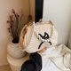 thumbnail image 3 of Bolso de Paja DQrwqpou Verano Con Cierre Beso Cruzado Cadena Perlas para Mujer Beige, 3 of 9
