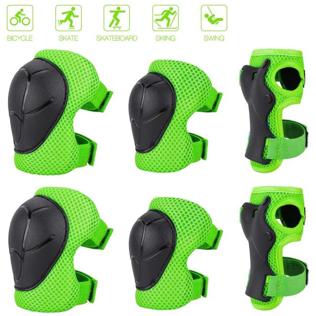 Rodilleras para niños, juego de rodilleras para niños, 6 piezas, rodilleras, coderas para niños, muñequeras, juego de equipo de protección para monopatín, scooter, bicicleta JFHHH pequeña