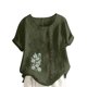 thumbnail image 1 of Túnica de Manga Corta Tops para las Mujeres Océano Pescado Impreso Blusa, Ropa Casual Ver Botón Arriba Camiseta, 1 of 4